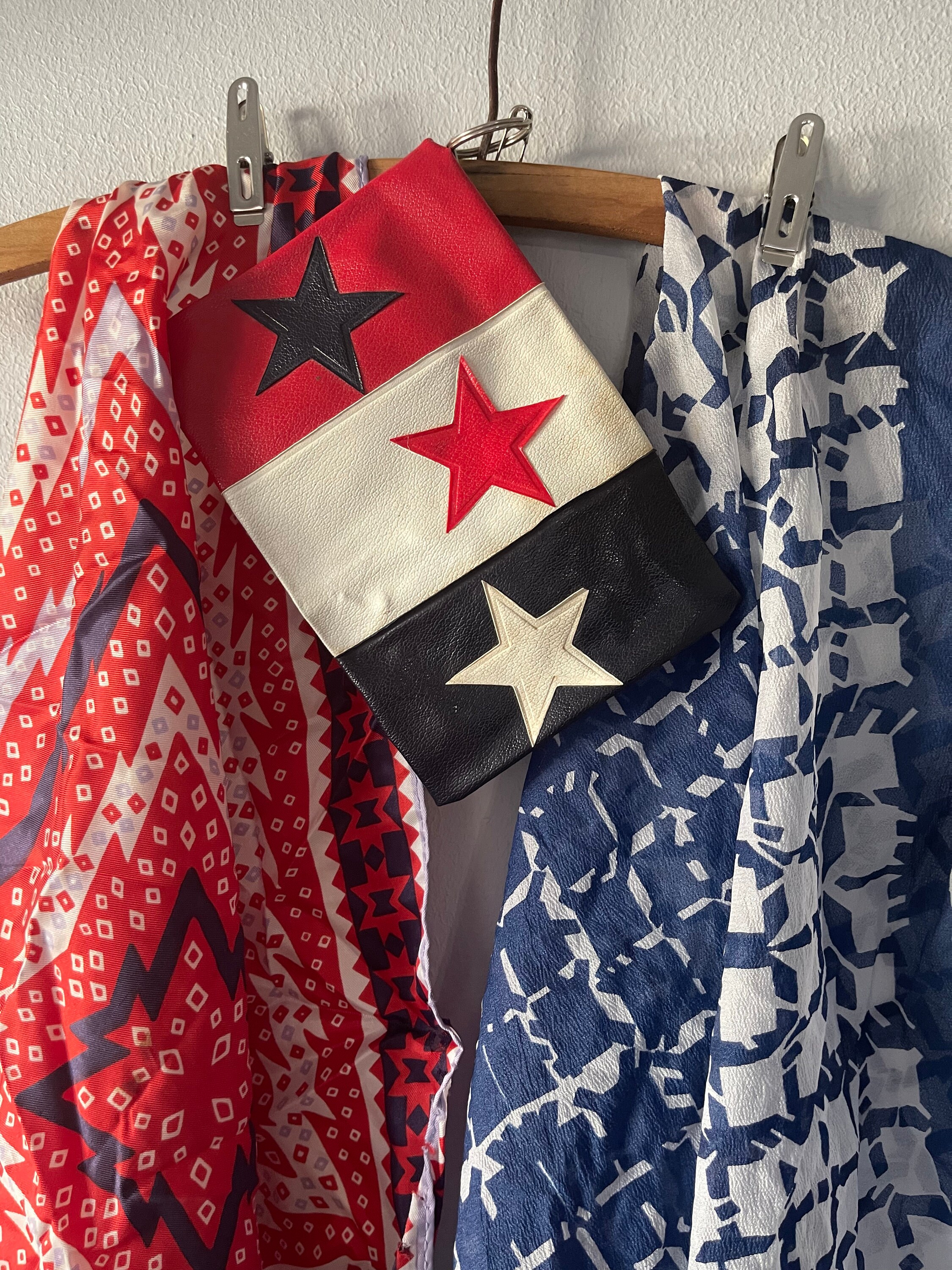 ヴィンテージ 60 年代 赤 白 青 アクセサリー スカーフ 3 枚セット - Etsy 日本