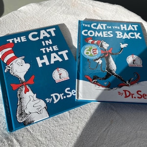 Vintage Lot von 2 KATZE im HUT KinderBÜCHER