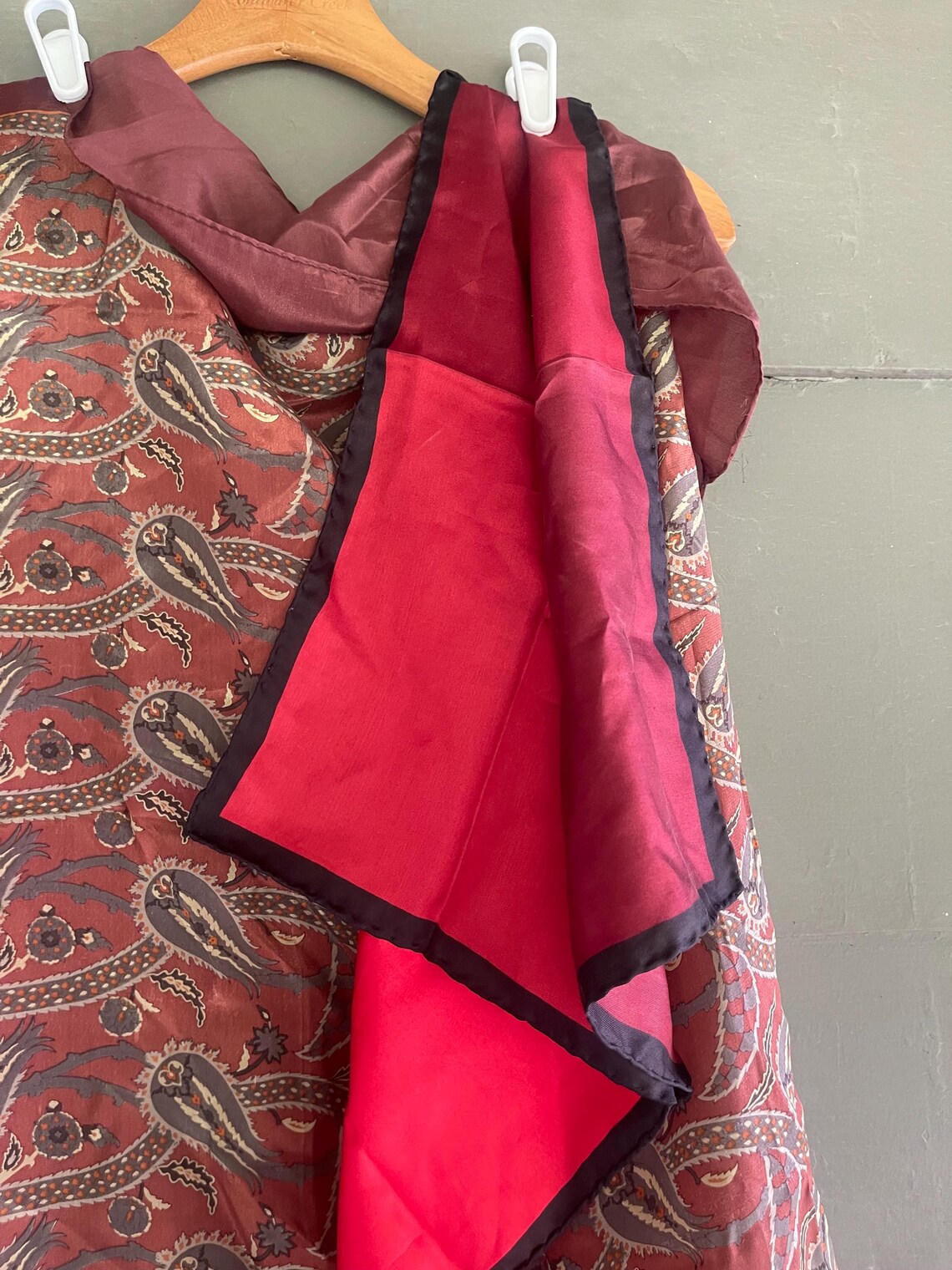Vintage SILK Scarf lot ANNE KLEIN and Dumont, foto 3 di 5