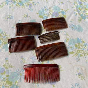 Vintage LOT of 6 HAIR COMBS Hair Accessories