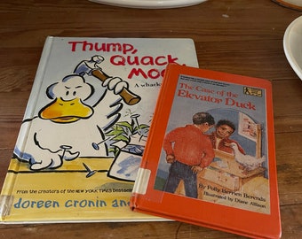 CUTE Kids Vintage BOOKS with DUCKS