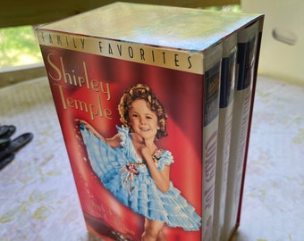Vintage Set of 3 SHIRLEY TEMPLE Movie VHS Tape Set