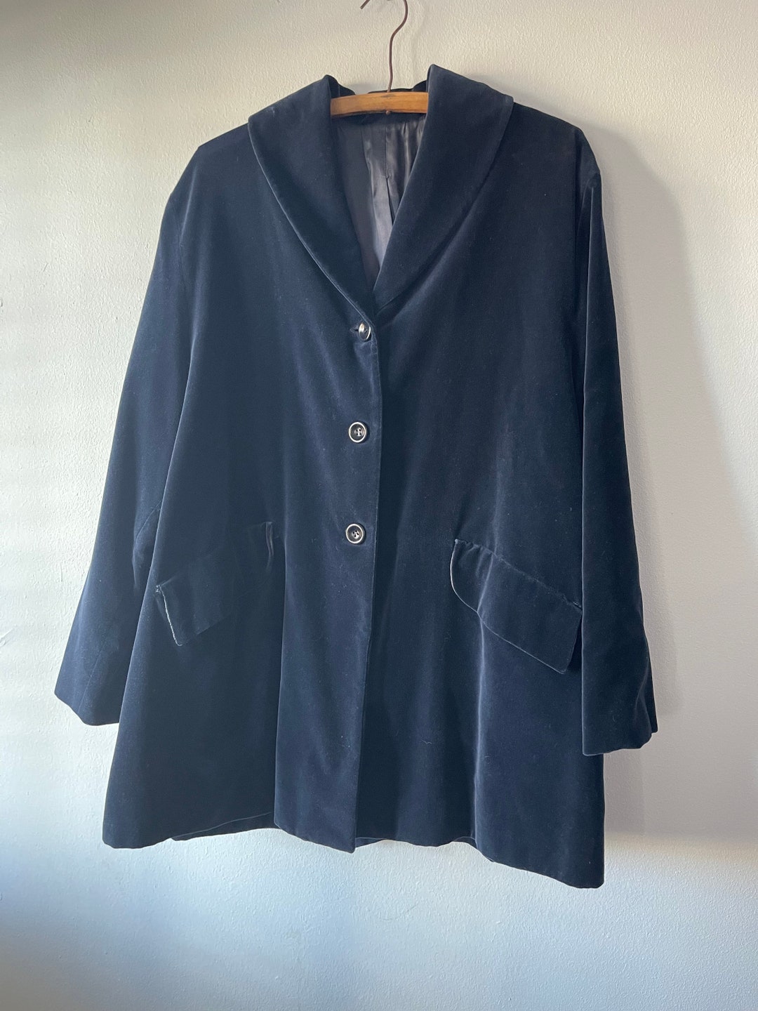 Vintage SISLEY Made in Italy Navy Swing COAT Sm to Med - Etsy