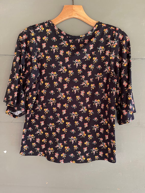 CUTE Vintage 90s GRUNGE Floral Top small to medium - image 3