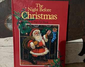 Vintage CHRISTMAS 80s POP Up CHILDREN Christmas Book