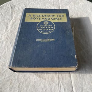 Vintage WEBSTER DICTIONARY For Boys and Girls