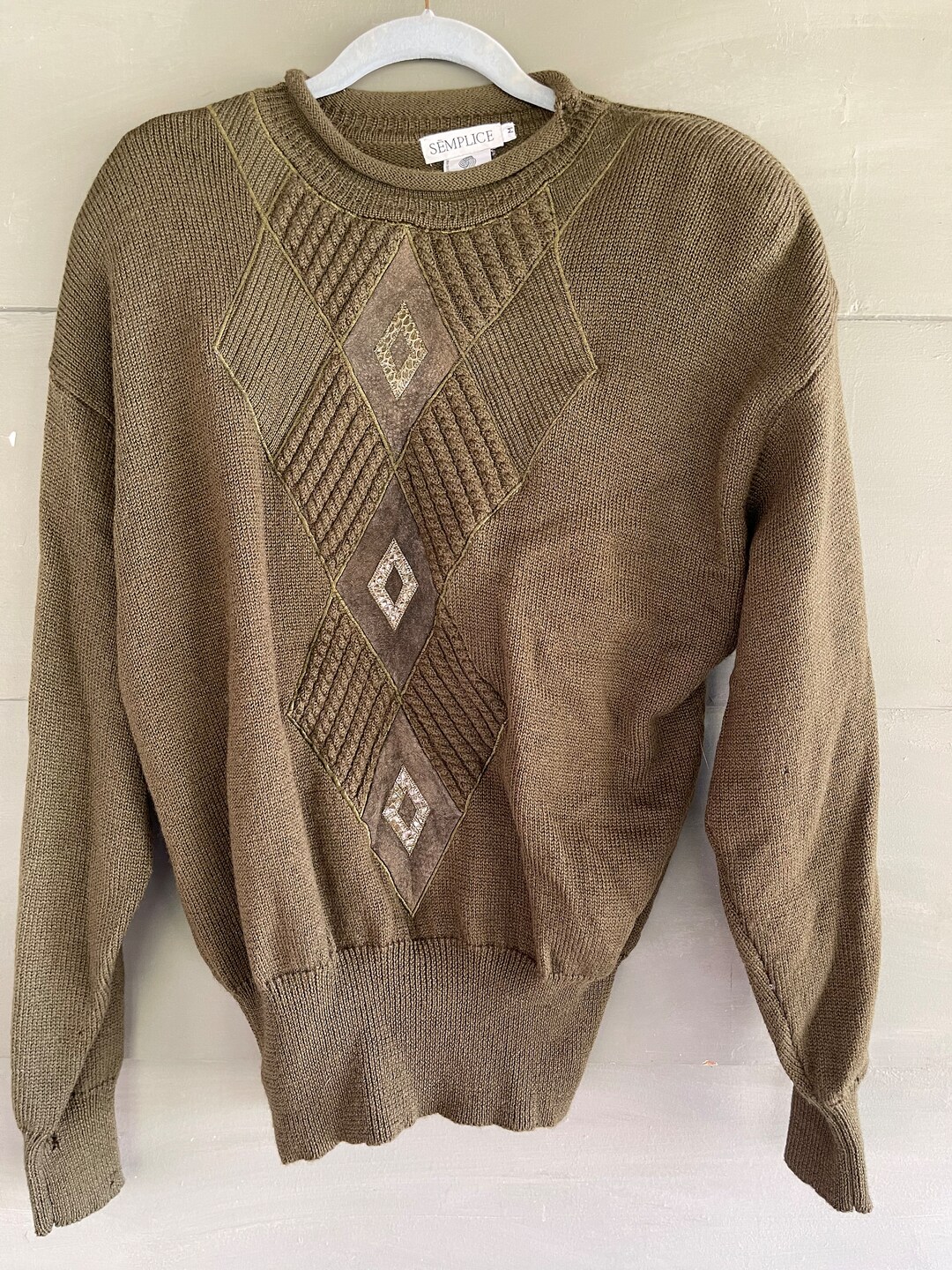 ニット・セーター Snake Argyle Wool Knit (2color) runningHIGH ニット セーター 「RUNNING HIGH 」ハート