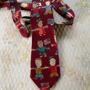 Men’s Vintage NECKTIE Children around the WORLD