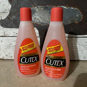 Vintage CUTEX Finger Nail Polish Remover LOT of 2 New old stock