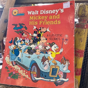 Vintage 70s CHILDREN Book Walt Disney MICKEY and his FRIENDS