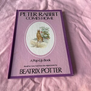 Vintage POPUP Children Book PETER RABBIT Comes Home Beatrix Potter