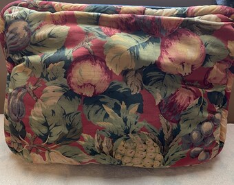 Vintage 80s FRUIT Throw Decorative PILLOW