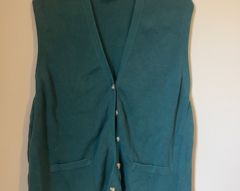 Vintage 90s Hunter green BOYFRIEND Vest Top Plus size