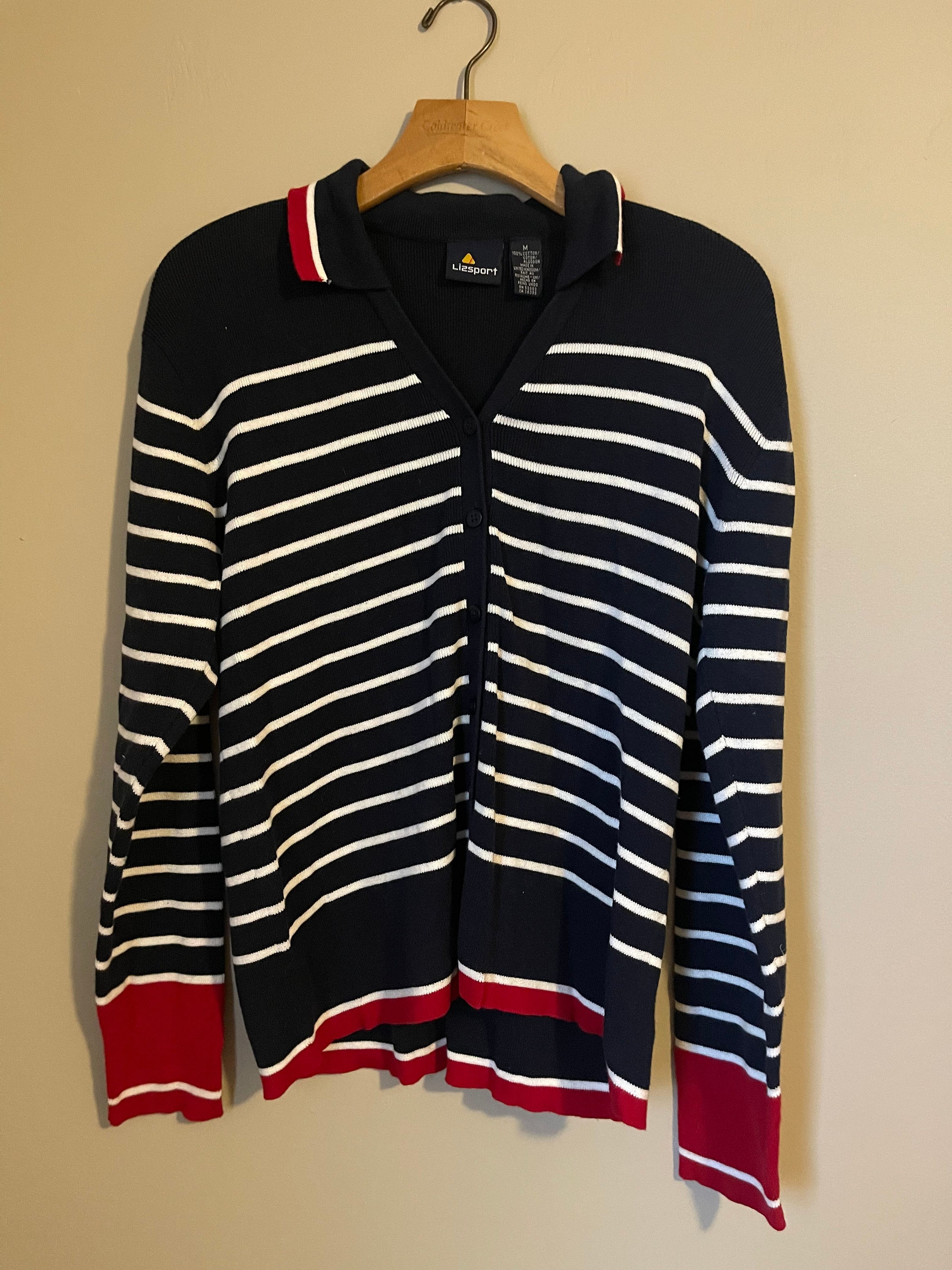ヴィンテージ 00年代 LIZ SPORT レッド ホワイト ブルー TOP セーター 