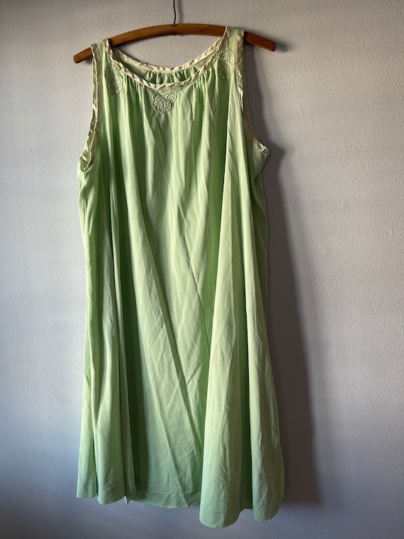 Vintage GOSSARD ARTEMIS Green Tricot nylon NIGHTIE