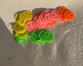 Vintage RETRO Lot van 40 CUPCAKE-toppers met smileys