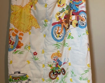 Vintage SESAME STREET Baby zip up CRIB Bedding