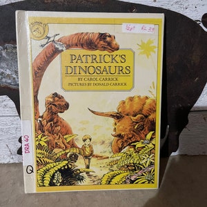 Vintage 80s NIÑOS Libro Los Dinosaurios de Patrick