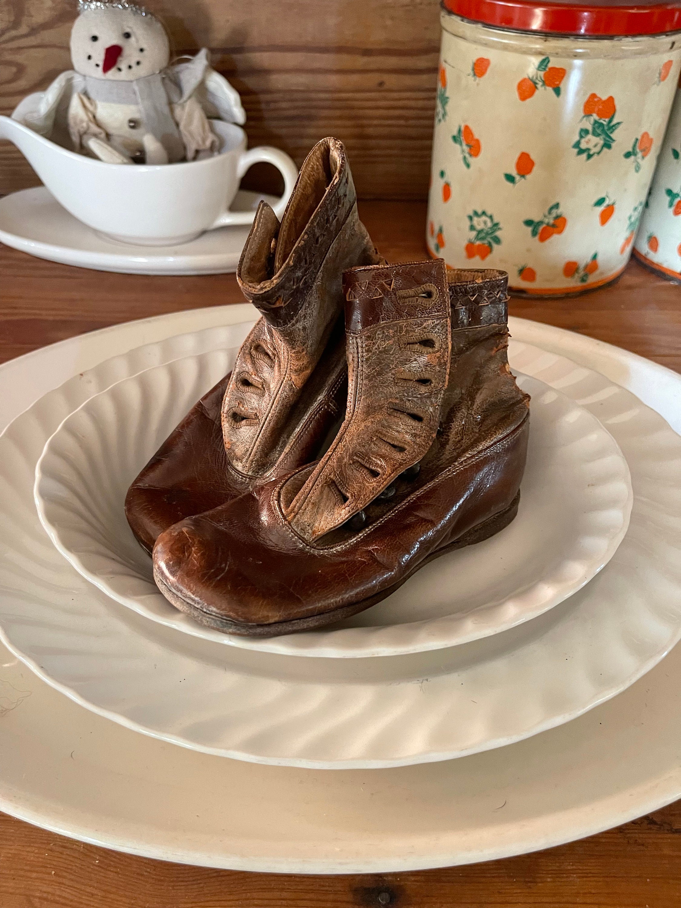 子どもの靴　アンティーク 1900s kids shoes - Etsy 日本
