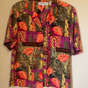 Vintage 90er Jahre BUNTE Bluse von WESTBOUND Mittelgroß