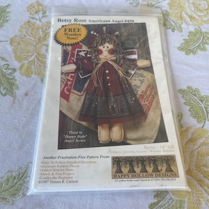 Vintage PATTERN For Primitive BETSY ROSS Americana Angel Doll