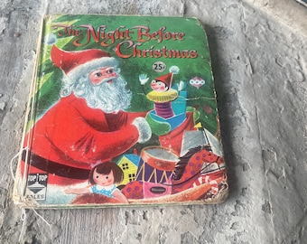 The Night Before Christmas Vintage 1950s Children's Tell A Tale Book by ...