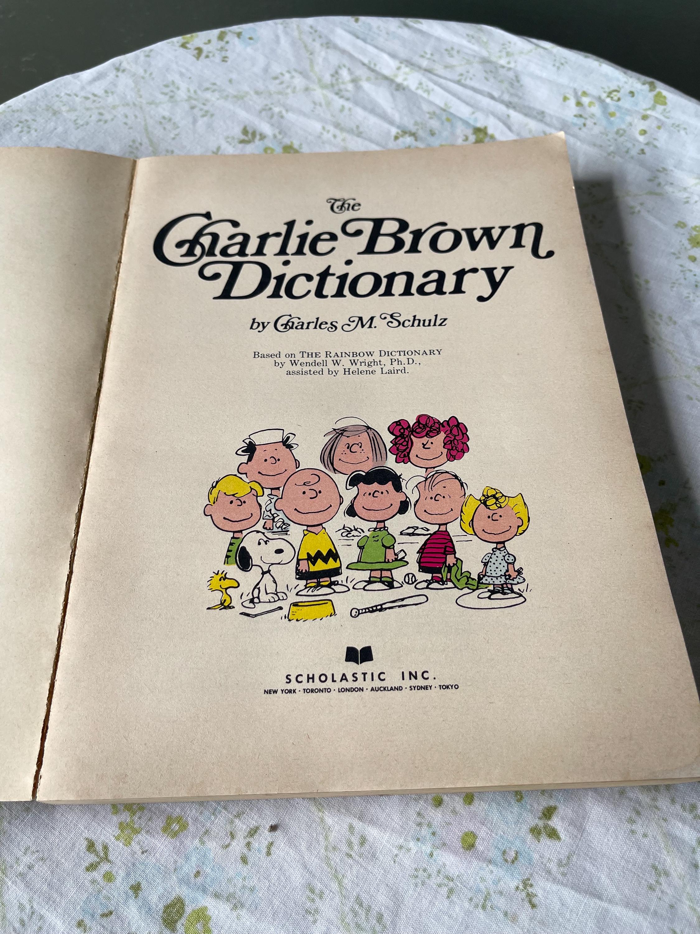 Vintage Thick the CHARLIE BROWN Dictionary BOOK 1970s - Etsy