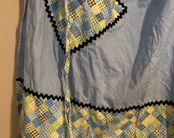 ヴィンテージ ブルー キッチン パッチワーク デザイン エプロン - Etsy