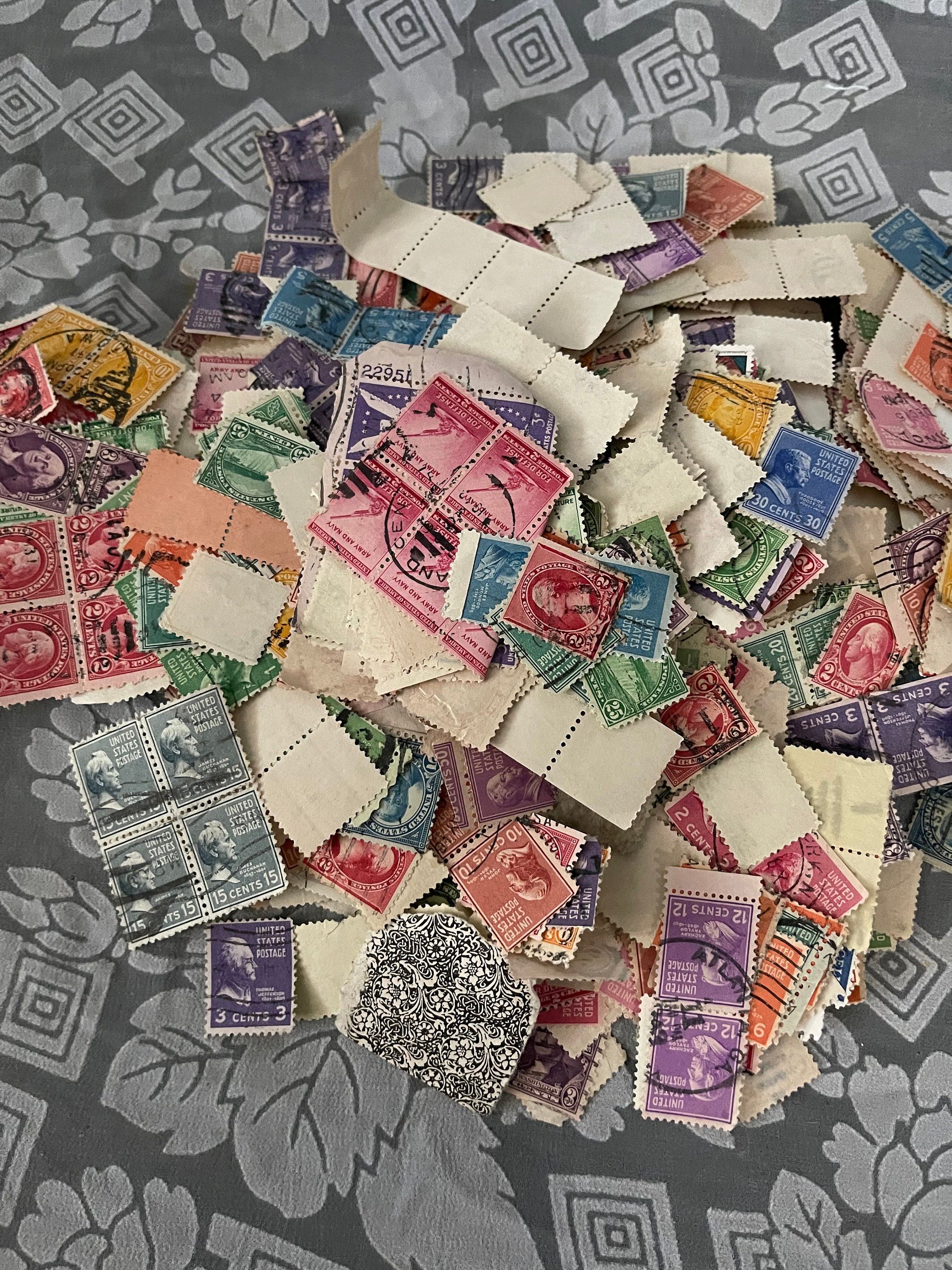 HUGE Lot of Vintage POSTAGE STAMPS Scrapbooking Paper Ephemeral - Etsy