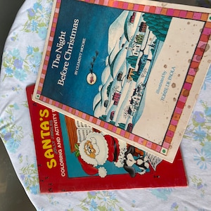 Vintage CHRISTMAS Children Book and Coloring Book