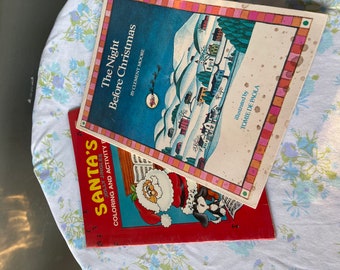 Vintage KERST kinderboek en kleurboek