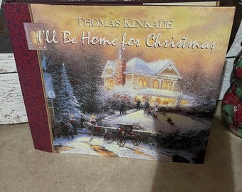 Vintage 90s THOMAS KINKADE I’ll Be Home for Christmas BOOK