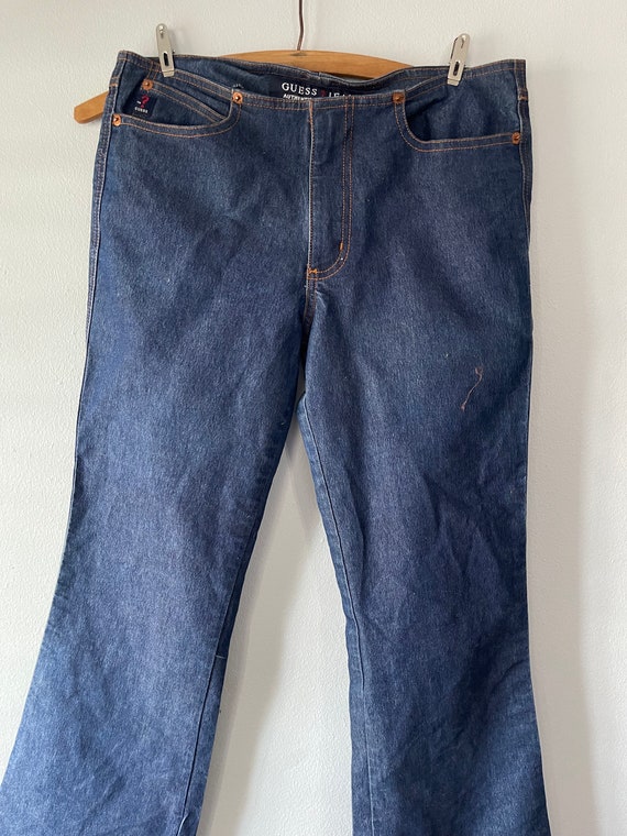 Vintage 90s FLARE Bell Bottoms GUESS Jeans Size 28 - image 5