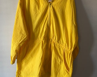Vintage 90s NEON Yellow Track suit WINDBREAKER Jacket Med to large