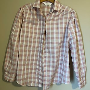 Vintage 70er Jahre Classic Elegance POLYESTER BLUSE Medium