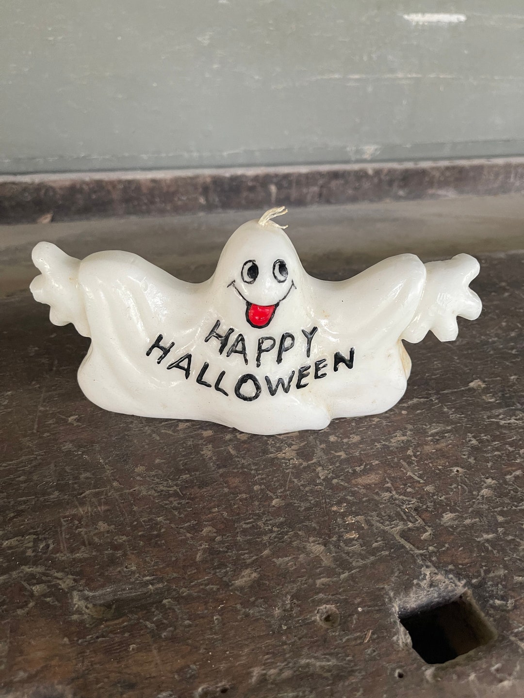 CUTE Vintage HALLOWEEN Ghost CANDLE Decoration Etsy