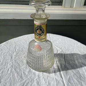 Vintage MID CENTURY Bar Decanter old Whisky Bottle Decanter Barware