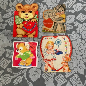 Vintage LOT of 4 Really CUTE VALENTINES