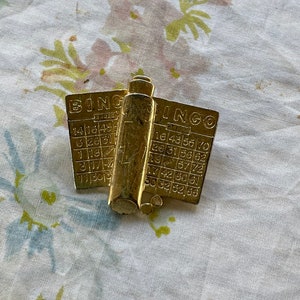 BROCHE Tarjeta BINGO Vintage 80s