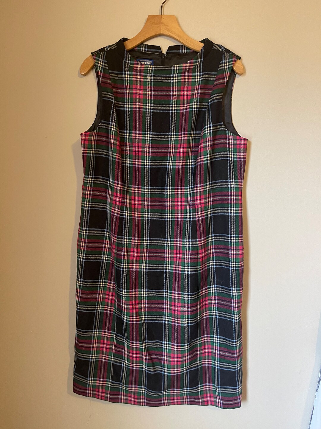 Vintage PENDLETON Tartan Plaid DRESS Medium - Etsy