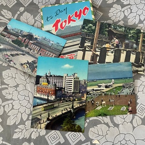 Vintage LOT von 4 JAPAN Souvenir POSTKARTEN