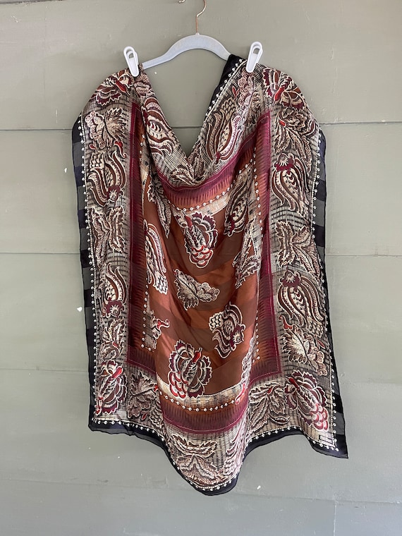 Vintage BILL BLASS Silk DESIGNER Scarf - image 1