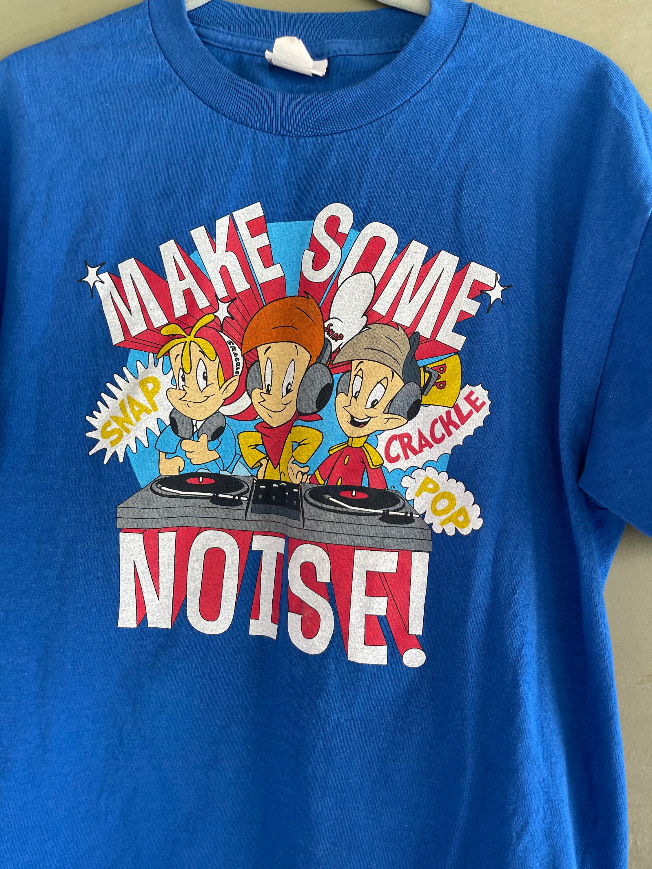 Vintage UNISEX Blue KELLOGGS Snap Crackle Pop TSHIRT Small to 