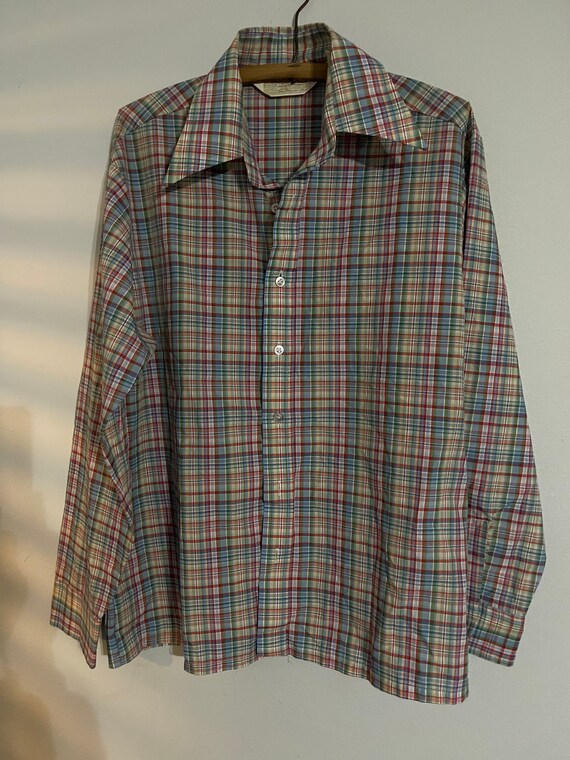 MENS Vintage 60s PLAID Polyester SEARS Mens Store 
