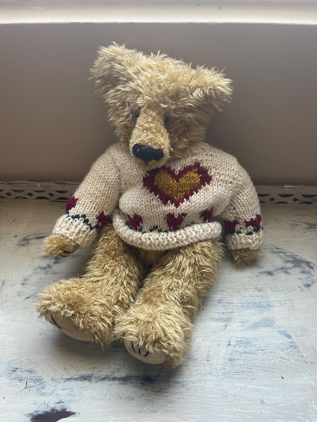 Vintage VALENTINES DAY Teddy Bear HEART Sweater - Etsy