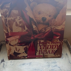Vintage CHILDREN BOOK Brown Paper TEDDY Bear