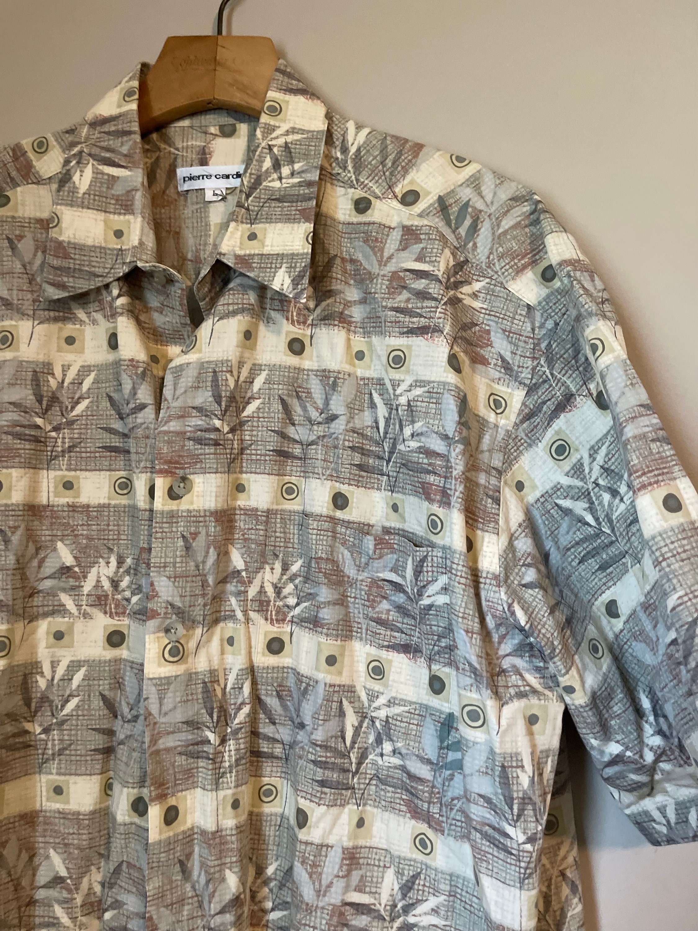 Chemise Hawaïenne Homme Pierre Cardin - Imprimé Palmiers, Manches Courtes, Taille L