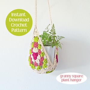 Granny Square Crochet Plant Hanger Pattern: Beginner-Friendly PDF