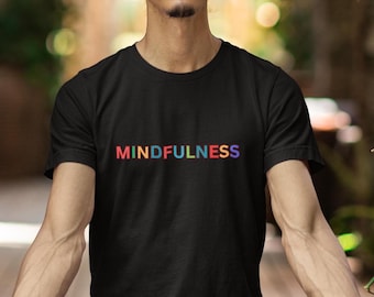 Casual zen-t-shirt, ontspannend losvallend T-shirt, grafisch meditatieshirt, uniseks oversized boxy-top, minimalistische yogakleding