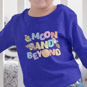 Camiseta de manga larga para niños con el espacio, camiseta de galaxia para niños pequeños, camiseta para niños con el espacio exterior, camiseta juvenil con nebulosa celestial, camiseta de manga larga con astronauta y cohete